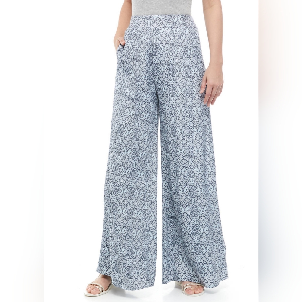 Linen-Like Wide Leg Pant